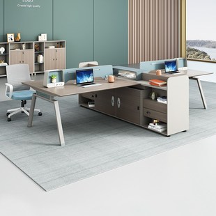 四人位办公桌员工位工位办公桌职员办公桌屏风办公桌财务办公桌