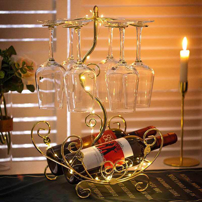 酒杯架酒架摆件倒挂红酒瓶架创意欧式酒杯架挂架架高脚杯家用红酒