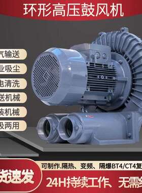 高压RB1010H隔热环形风机7500w蒸气输送隔热风机耐温防爆风机厂家