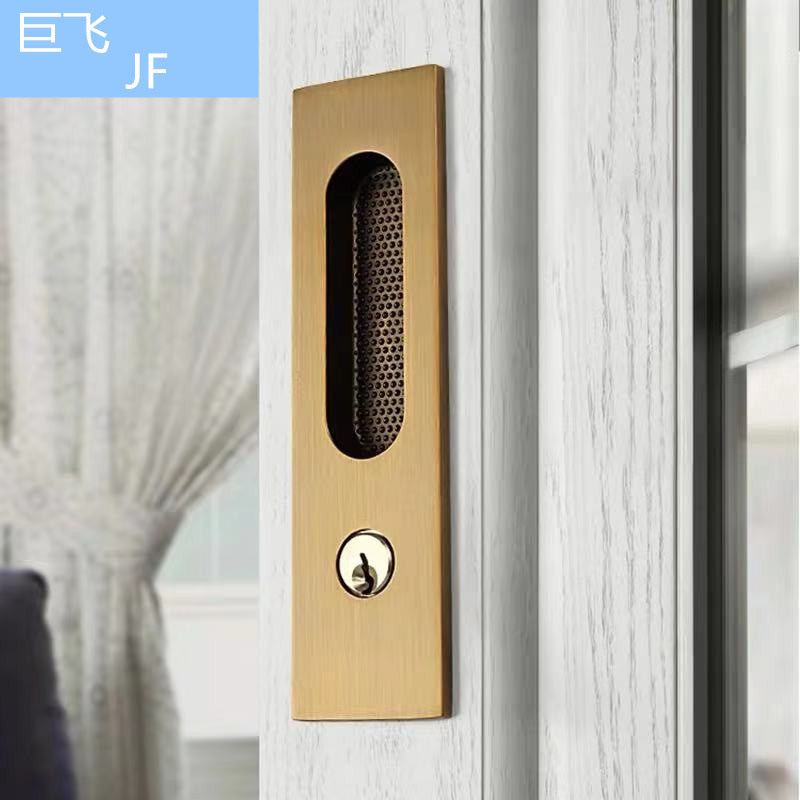 移门锁室内橱柜推门锁滑木门双面锁卫生间阳台推拉门隐形门锁简约