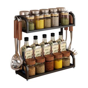 不锈钢厨房置物架家用放调料收纳架子窄15cm30/40/50盒宽长酱油瓶