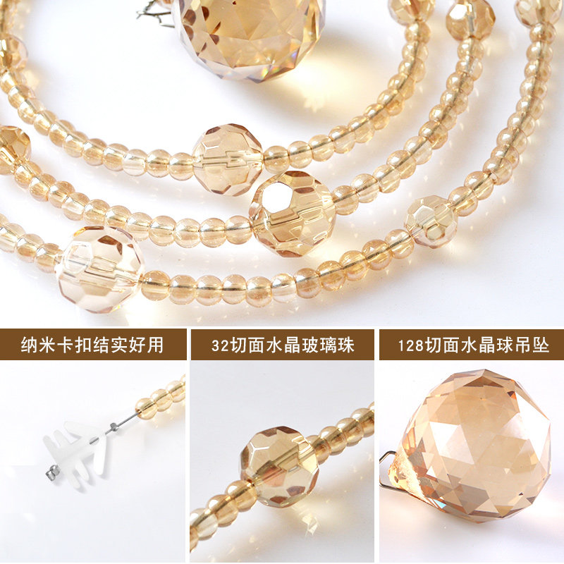 防缠绕 珠帘客厅 隔断帘玄关窗帘门帘水晶帘子欧式餐厅装饰过道帘