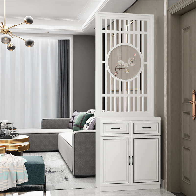欧式实木屏风柜隔断柜柜子餐厅收纳入户客厅分隔隔断小户型餐柜边