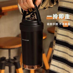 陶瓷内胆保温杯双饮口女士值新款500ml高咖啡杯简约颜2025水杯子
