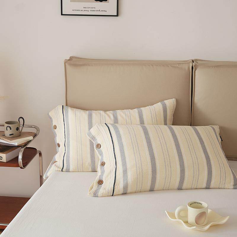 纯棉枕套一对装48×74cm枕头套全棉100单个高端枕芯内胆套男家用