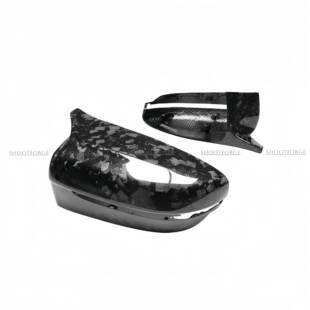 适97548宝马30G38GM5F90牛用角款 碳纤维后视镜壳倒车镜盖做罩左右