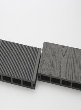 外板栈道户地平台方孔共挤塑木地板空心户外景观压纹木塑地LKO板