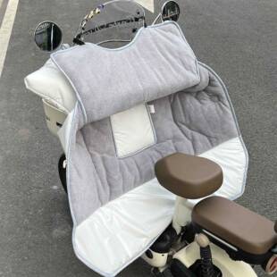 224新款寒电瓶动车挡风被冬季0加绒594加厚皮防水防电车防风罩冬