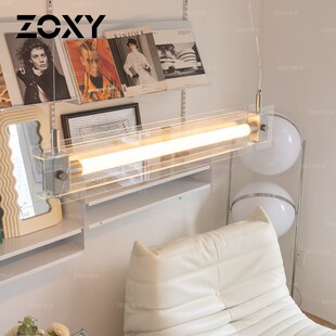 zoxy佐夕包豪斯长条一字马扎吊灯极简玻璃工业风LED吧台餐厅灯具