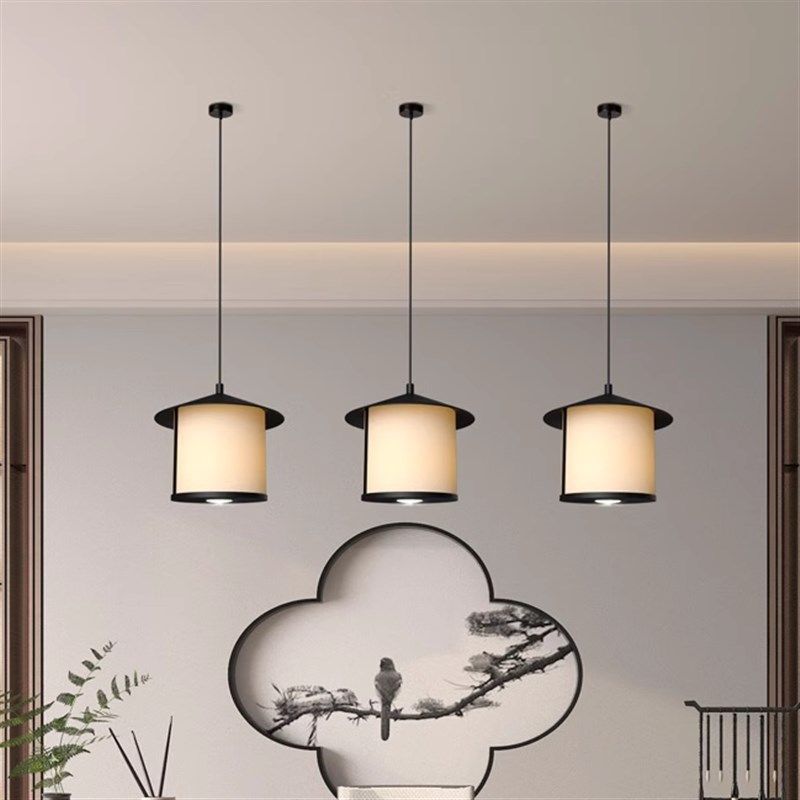 新中式古风餐厅吊灯日式复古餐饮灯中式卡座吧台火锅店带射灯灯具,家装灯饰光源,餐厅吊灯,淘宝优惠券,粉丝福利购,淘宝优惠卷