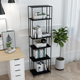 北欧小户型书柜窄柜落地轻奢夹缝书架30cm金属简易铁艺展示置物架