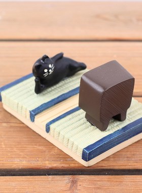 decole猫咪旅猫手机支架生日礼物毕业送闺蜜女友懒人手机架摆件