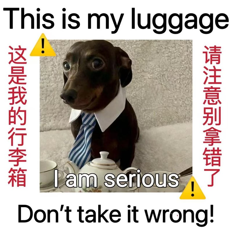 留学行李箱防拿错贴纸防水不留胶大号显眼包旅行箱防丢标识牌贴纸