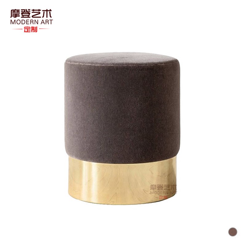 北欧布艺小圆凳 客厅矮凳茶几凳 换鞋凳圆墩子梳妆凳简易凳子创意