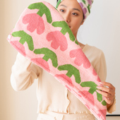 小郁金香干发帽纯棉吸水柔软家用洗漱干发毛巾小清新新款