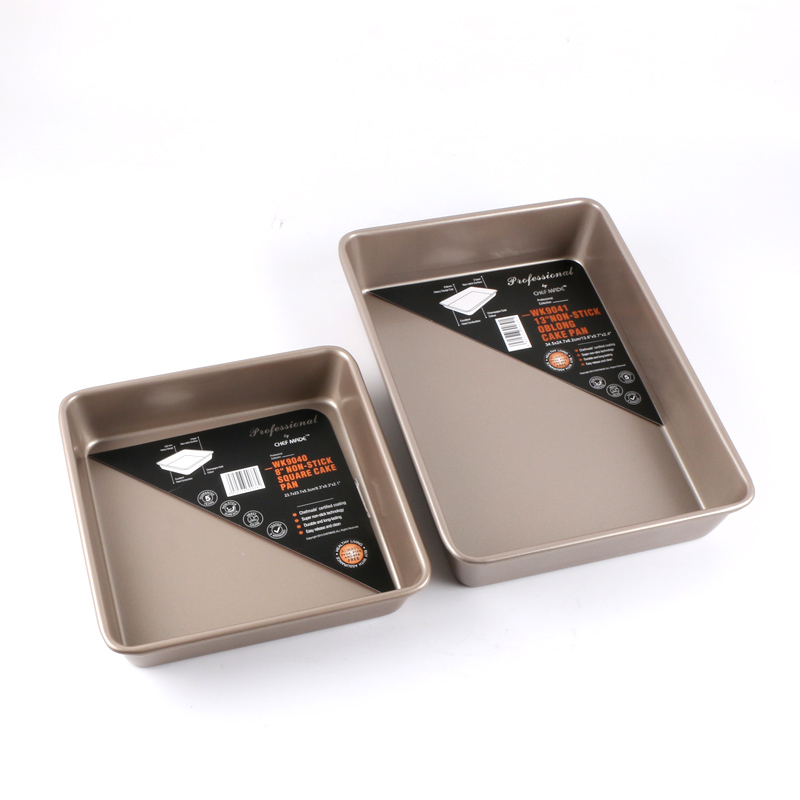 烘焙金色长方形面包不粘烤盘烤箱用蛋糕卷模具饼干牛轧糖不沾模具