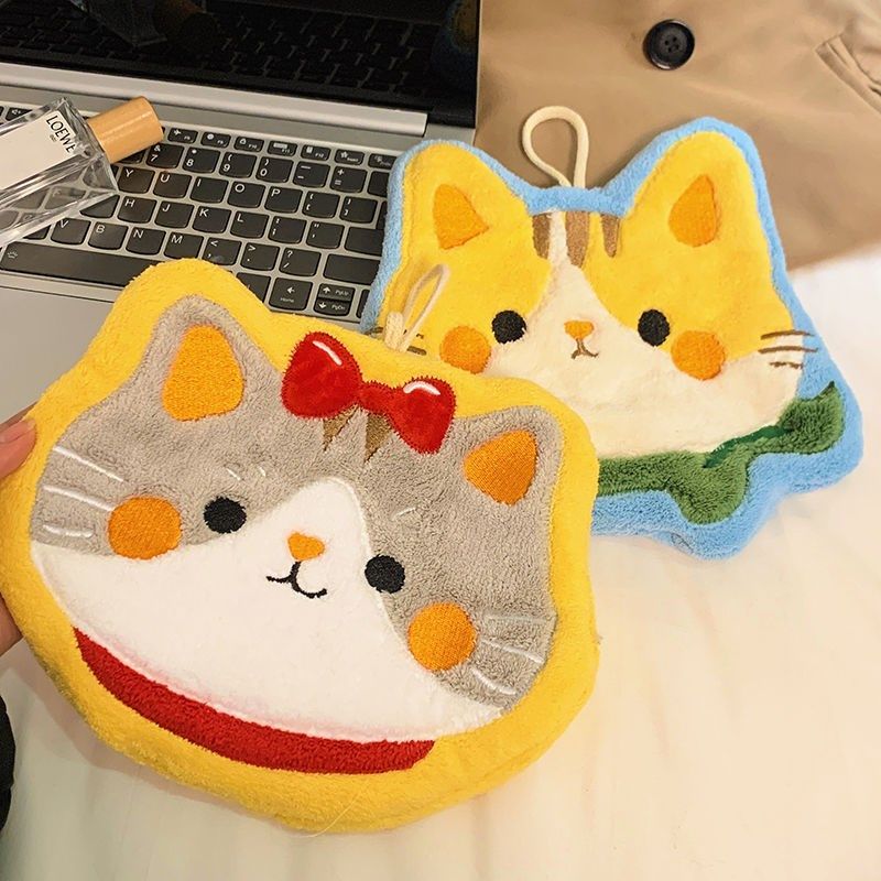 卫生间厨房儿童家用手帕珊瑚挂式抹布毛巾吸水手巾加厚猫卡通可爱,家庭/个人清洁工具,厨房擦手巾,淘宝优惠券,粉丝福利购,淘宝优惠卷