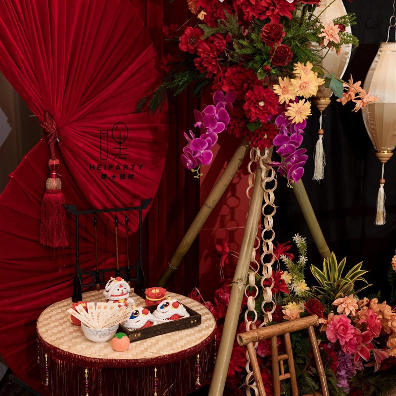长沙上门男宝宝宴寿宴周岁百天宴生日布置酒店气球新中式氛围搭建