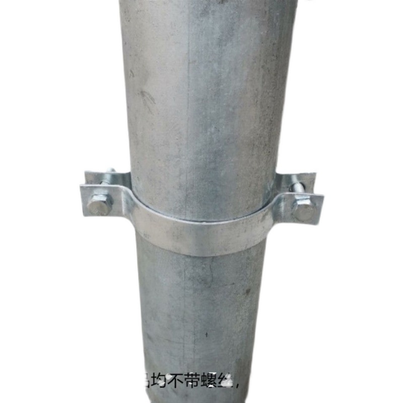 扁铁镀锌抱箍双半圆卡电线杆路牌固定管卡喉箍电杆电缆管箍管夹