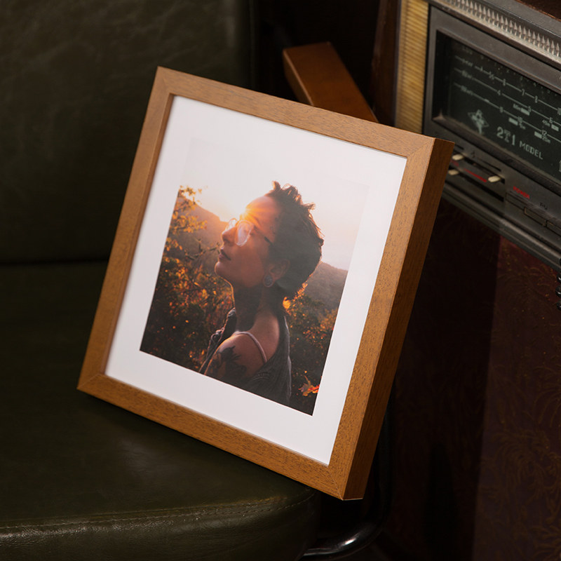 实木大相框挂墙33 38 50正方形书法国画框架字画装裱画框外框定制