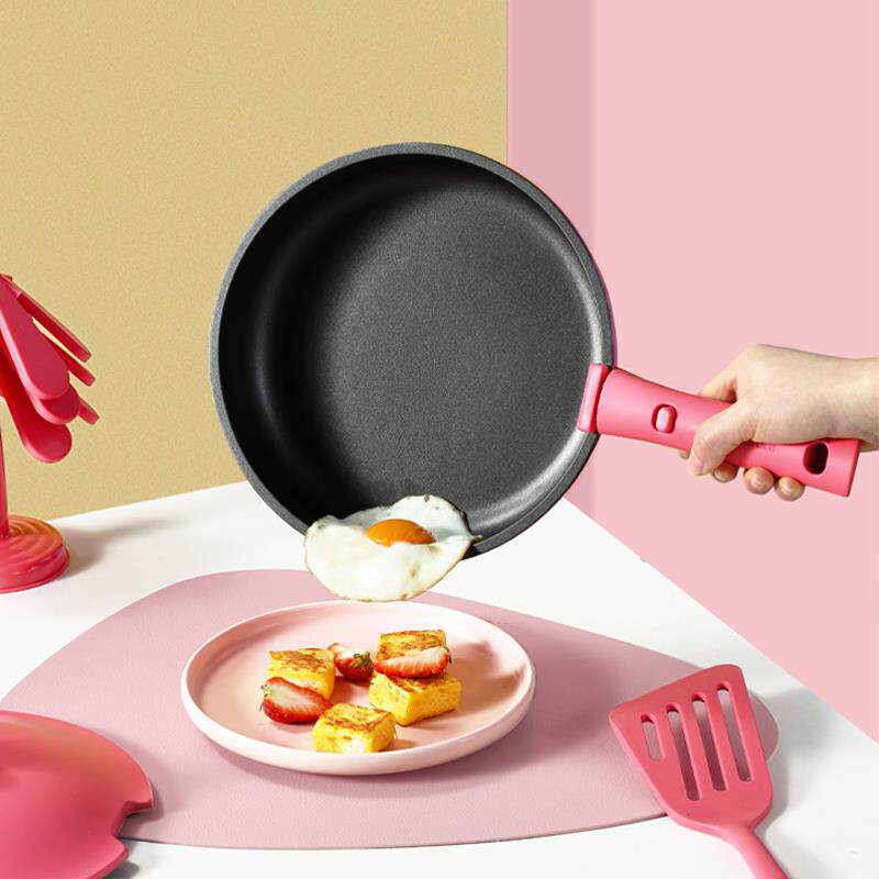 卡罗特锅平底不手沾锅家用煎饼CAROTE\/蛋牛排煎早餐神器可拆卸柄