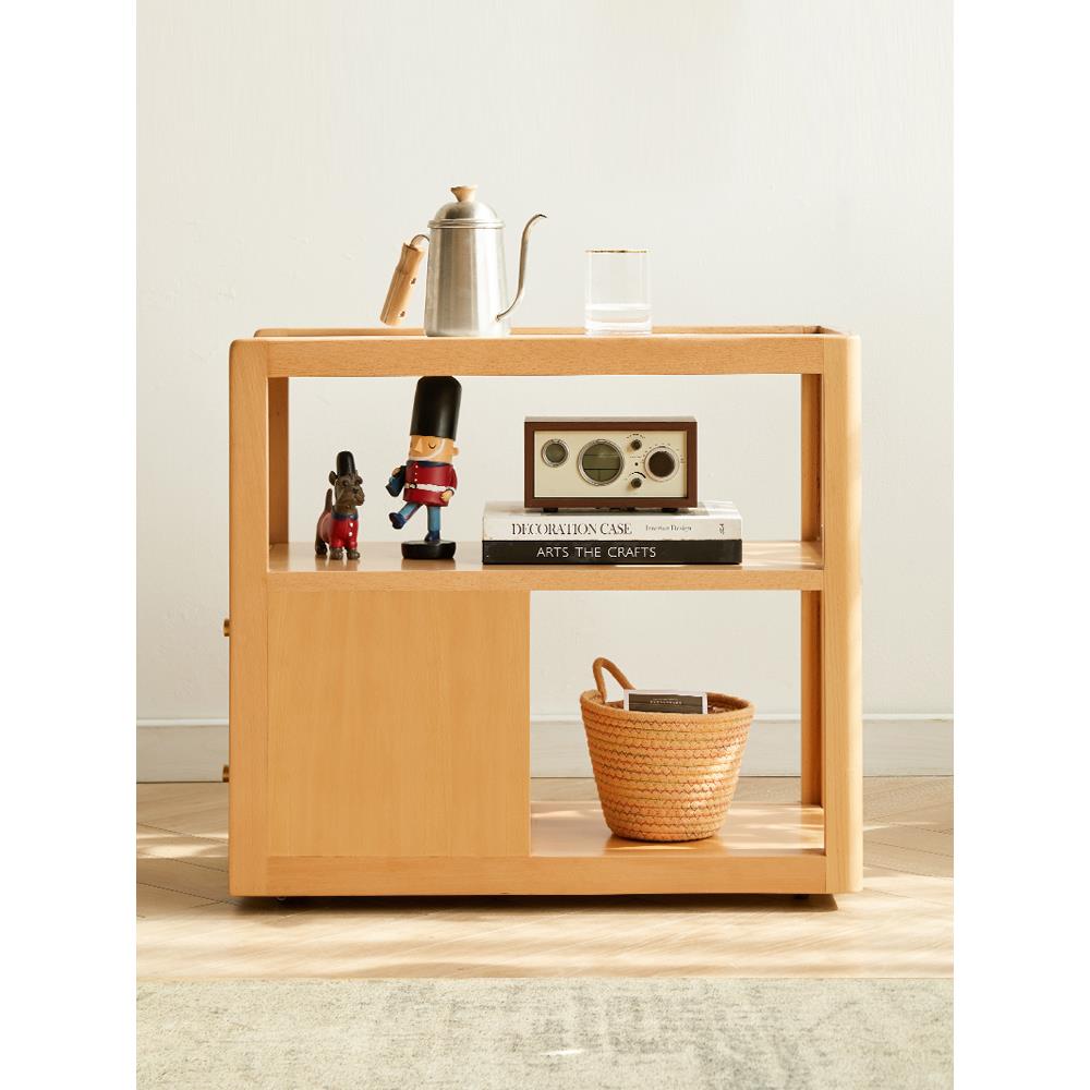 带轮可移动小边边几q02几木沙台发侧边柜小茶几户实型方桌茶迷你