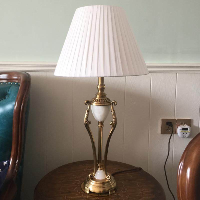 0035米白外式布艺灯罩壳个性创意白色圆形台灯小欧落地灯大配件卧