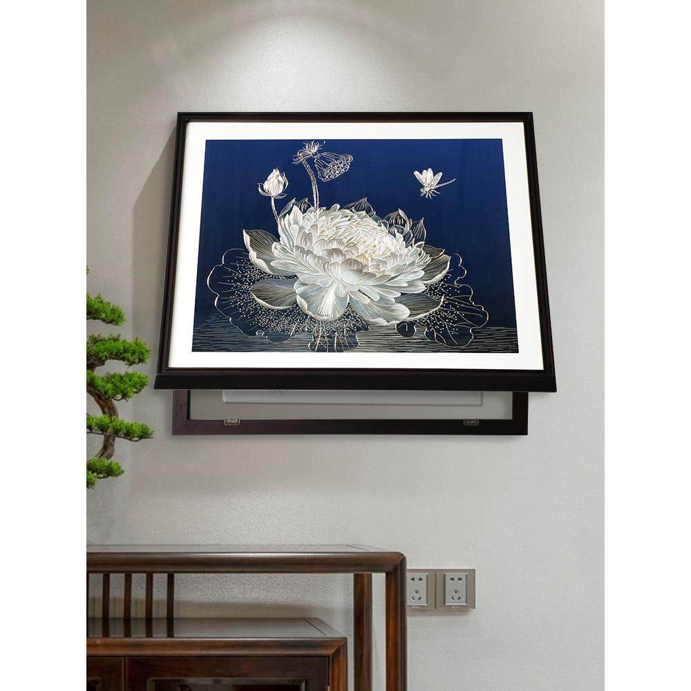 光睡影HLY莲手工铜雕表箱装画2025新款遮挡电箱饰电现代轻奢好运