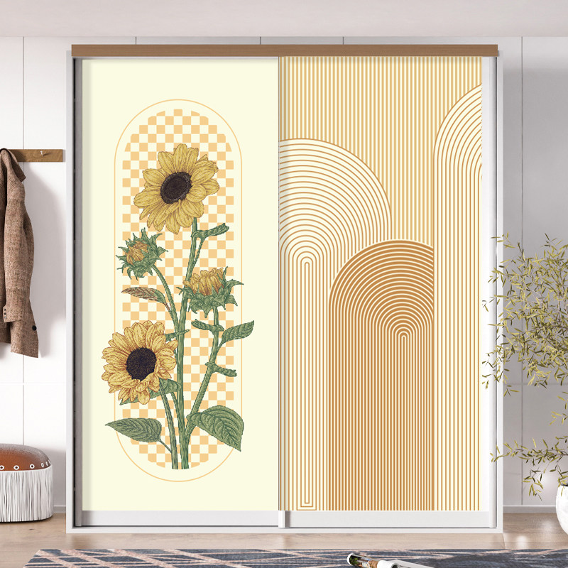 法式复古怀旧卧室衣柜门翻新贴纸整张自粘装饰玻璃移门遮丑贴画,家居饰品,软装墙贴,淘宝优惠券,粉丝福利购,淘宝优惠卷