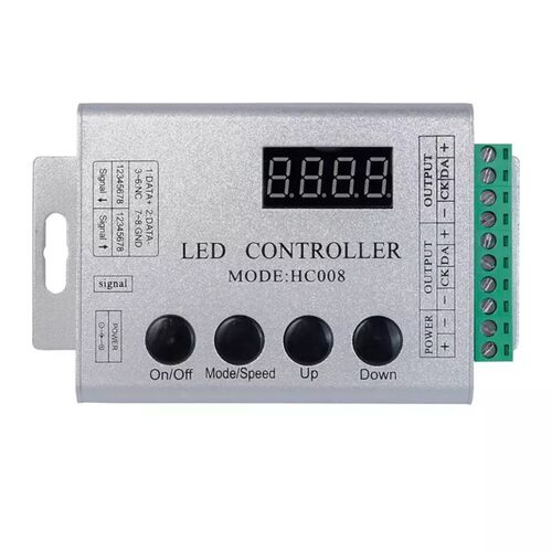 HC008幻彩led控制器2811WS2812B1903全彩灯带12V无线遥控调光器5V