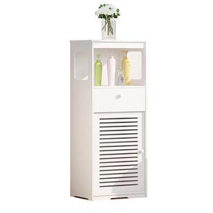 卫生间置物架落地式洗漱台边北欧风格收纳夹缝柜多层