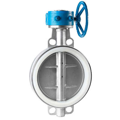 304不锈钢涡轮蝶阀D371X/F-16P对夹式80碟100DN50200阀65150