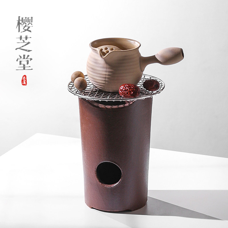罐罐茶煮茶壶烤茶炭炉茶具茶器家用小火炉户外老式陶土炭火煮茶炉