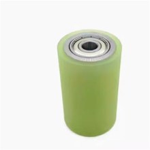 QBQ22/23/41/42聚氨酯包胶滚轮双轴承纵向导向滚轮不锈钢外螺纹型