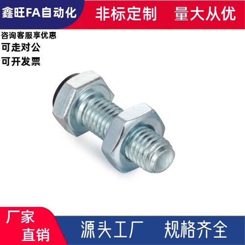 六角头带挡块螺栓TDB66-M10M12-L20L25L30L35L40L45L50L60L70现货