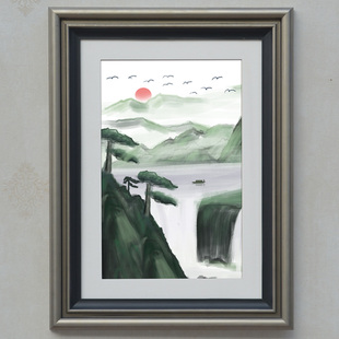 饰挂墙定做画框装 实木相框质定制卡纸16 30寸8开拼图框装 裱