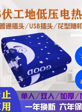 36伏电热毯36v工地宿舍5v除湿低压水暖单人双人安全加厚usb电褥子