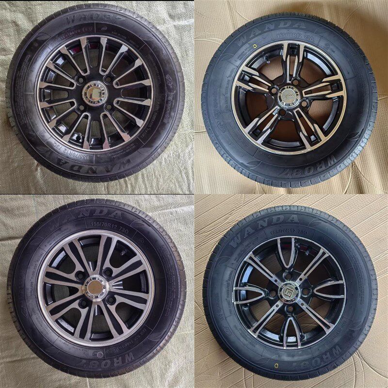 145/70R12韵蕾爽玛盛昊龙启名爵钢圈备胎155/70R12真空胎铝轮毂