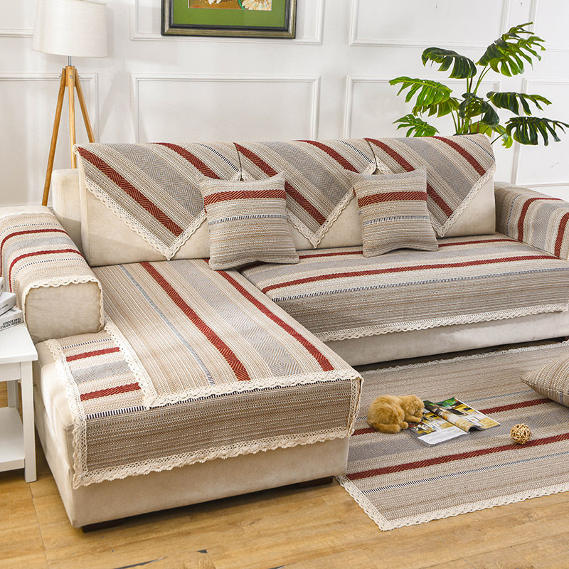 棉线编织沙发垫布艺防滑四季通用民族风沙发坐垫布艺组合定做通用