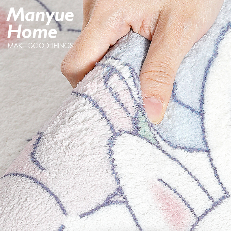 蔓越家 卧室地毯床边垫长条坐垫家用儿童房间羊羔绒地垫可睡可坐