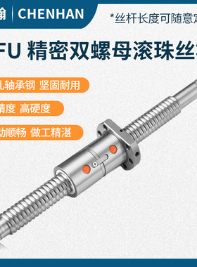 加长双螺母滚珠丝杆丝杠滑台DFU1605 2005 2505 2510 3205 4010