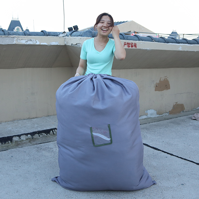 五彩帆蓝布草袋帆布超大容量打包袋酒店床单打包布袋水洗厂束口袋