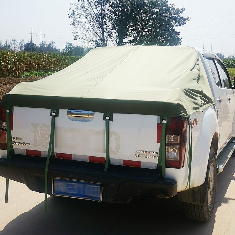 五十铃dmx改装瑞迈铃拓皮卡配件车厢货箱雨蓬布帆布后盖防尘防雨