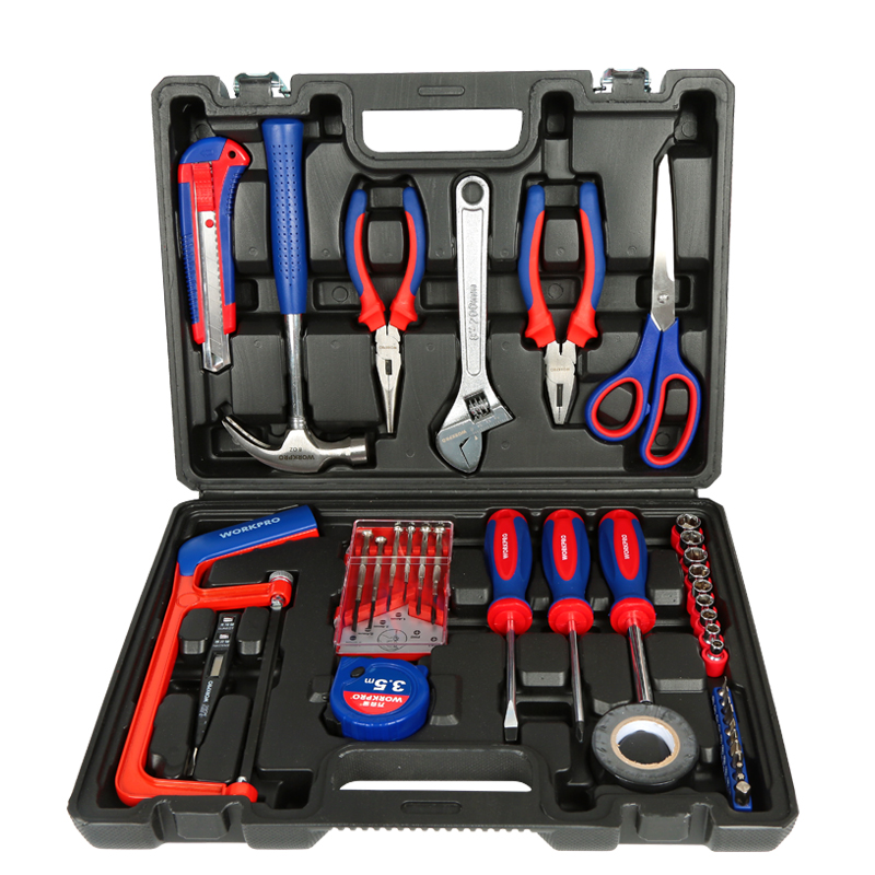 万克宝 工具装 家用组五金工具箱多功能电工木工手动维修