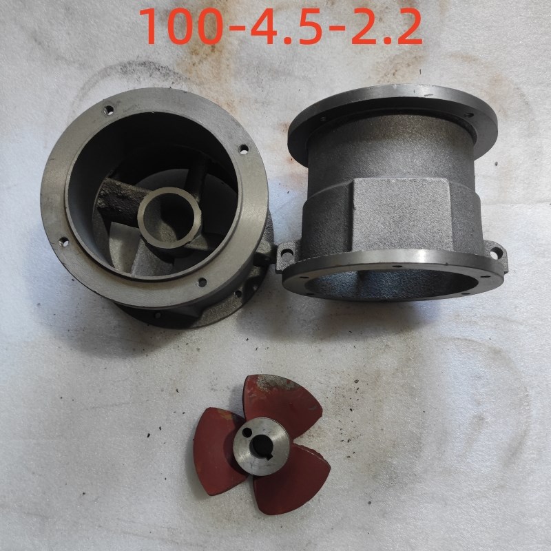 QY160-4-3油浸泵上海人民3KW6寸泵壳泵头叶轮100-4.5-2.2出水口铁