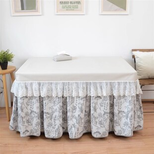 花枝加绒中厚机洗烤火罩电炉罩电取暖桌罩套定做 防油法式 新款 冬季