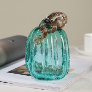 琉璃彩色南瓜艺术摆件现代客厅样板房书房博古架高档玄关装 饰摆设