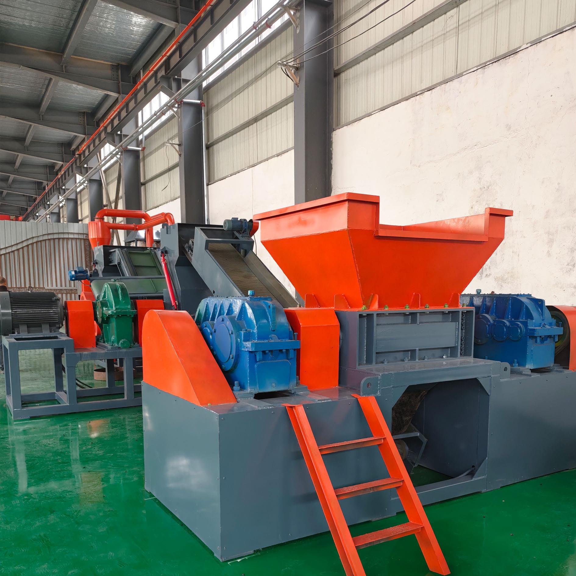 橡胶轮胎塑料薄膜双轴撕碎机新型转网轮胎撕碎机橡胶边角料