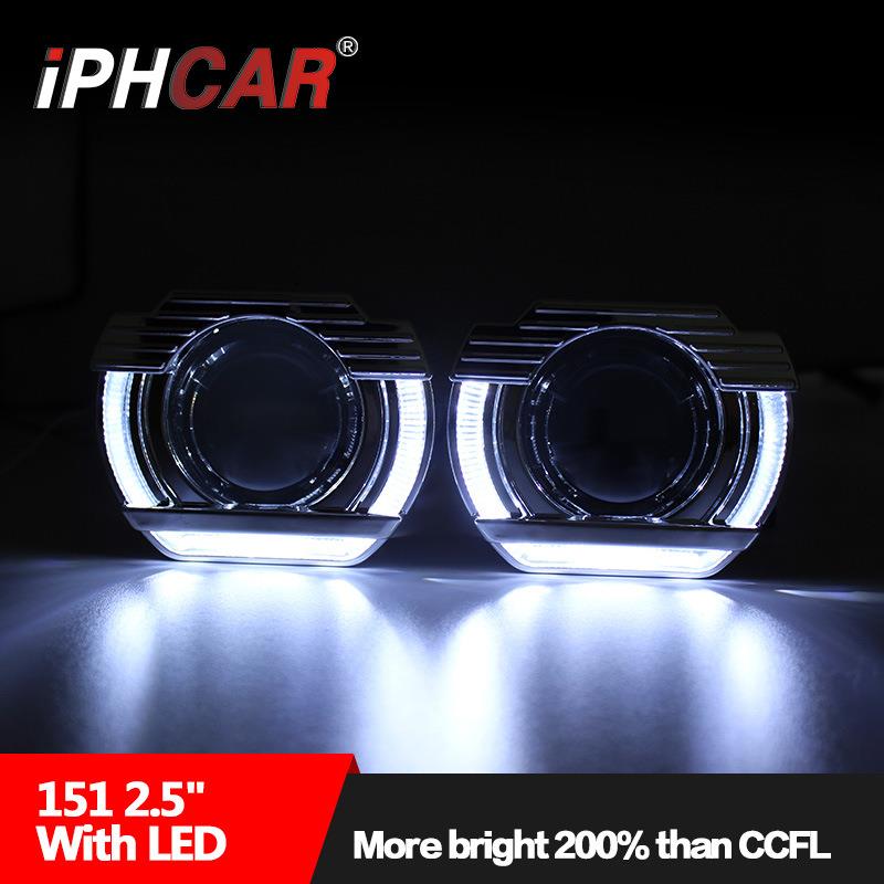 IPHCAR 个性U型光导天使眼装饰罩 2.5寸透镜透镜伟世通罩子日行灯