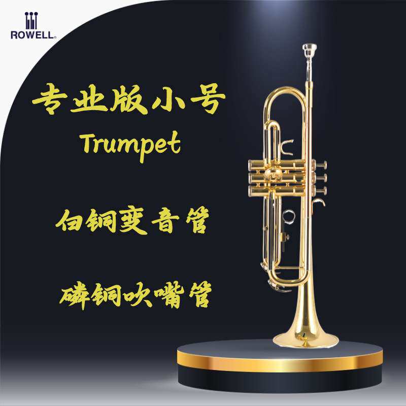 升级款降B调小号乐器初学专业演奏磷铜吹嘴管白铜变音管演奏型